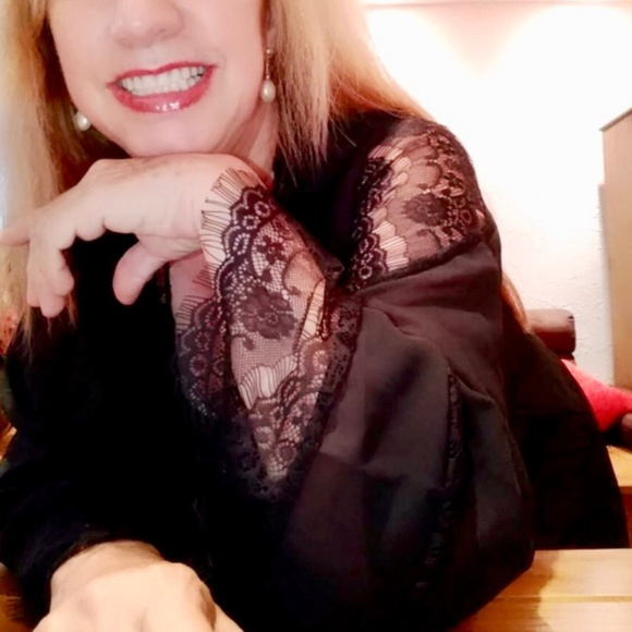 Casual Vintage Beach Kimono Coverup - Black Lace - Picture 4 of 6